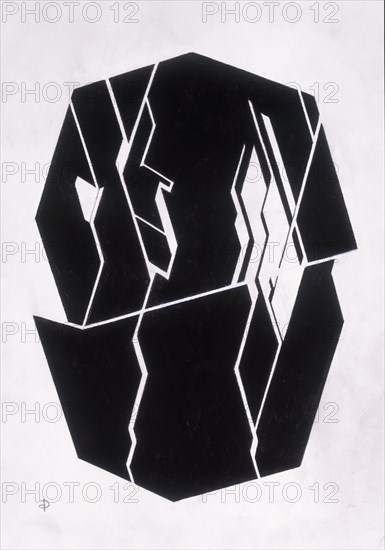 PALAZUELO PABLO 1916-
SINENSIS- XXII- GOUCHE- PAPEL ARCHES- PAL 386-  1999
MADRID, GALERIA