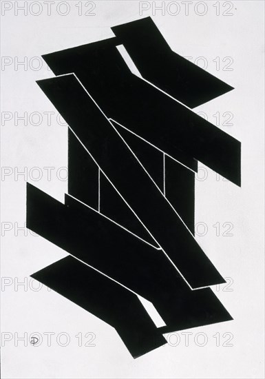 PALAZUELO PABLO 1916-
SINENSIS-XIV -GOUCHE- PAPEL ARCHES- ROUGH  PAL 390-  1999
MADRID, GALERIA
