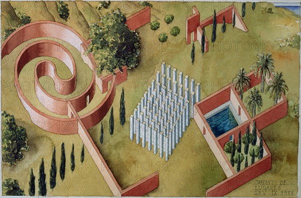 PEREZ VILLALTA GUILLERMO 1948-
EL JARDIN DE LOS LUGARES - 1988 - O/L
MADRID, GALERIA SOLEDAD
