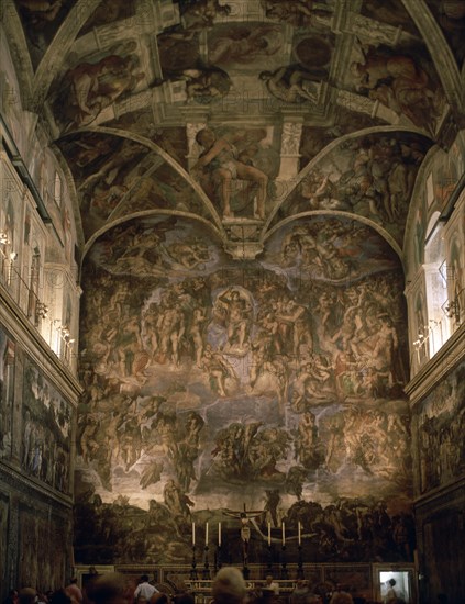 MIGUEL ANGEL 1475-1564
FRESCOS DEL JUICIO FINAL Y LOS DEL GENESIS- PINTURA RENACENTISTA- S XVI-