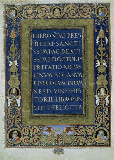 PORTADA - "HIERONYMI PRESBITERI SANCTISSIMI"
VATICANO, BIBLIOTECA
VATICANO