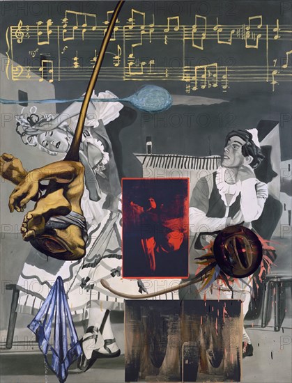 SALLE DAVID 1952-
FALSE QUEEN - 1992 - 250 X 187 CM - OLEO/ACRILICO/COLLAGE/LIENZO
MADRID,