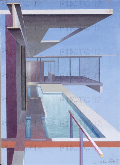PEREZ VILLALTA GUILLERMO 1948-
CASE STUDY- 1999- 50x36- TEMPLE/LIENZO
MADRID, GALERIA SOLEDAD