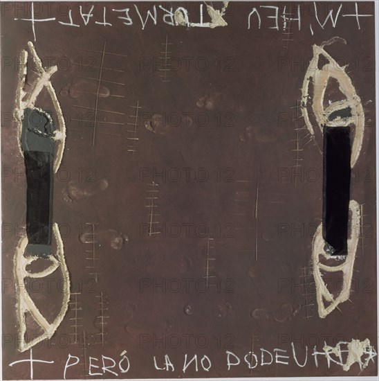 TAPIES ANTONI 1923-
ULLS I BANDES NEGRES - 1998 - 200x200
MADRID, GALERIA SOLEDAD