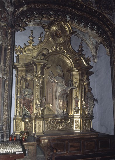 RETABLO CON LAS ESCULTURA DE SAN AGUSTIN STA AGUEDA Y STA APOLONIA
JACA, CATEDRAL
HUESCA