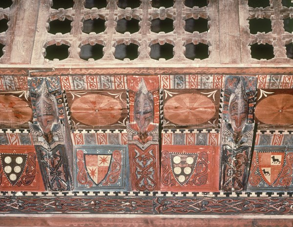 DET- ALFARJE DEL CORO- MADERA POLICROMADA- ARTE MUDEJAR S XIII-XIV
PUEBLA DE CASTRO, IGLESIA DE