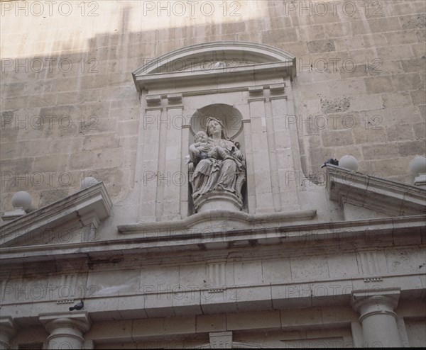 EXTERIOR - DETALLE DE LA HORNACINA DE LA PORTADA LATERAL - S XVII
ALICANTE, COLEGIATA SAN NICOLAS