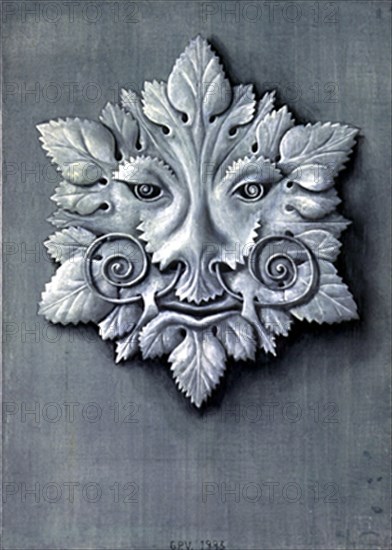 PEREZ VILLALTA GUILLERMO 1948-
ROSTRO VEGETAL BASADO EN UN HEXAGONO - 1993 - 50x35,5- DE LA SERIE