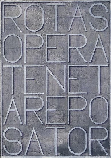 PEREZ VILLALTA GUILLERMO 1948-
PALINDROMO - 1993 - 50x35,5- DE LA SERIE INVENCIONES
MADRID,
