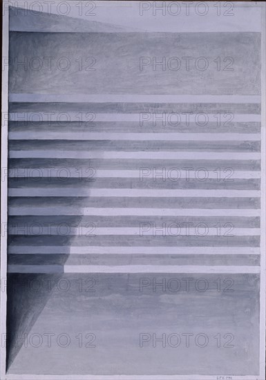 PEREZ VILLALTA GUILLERMO 1948-
LUGAR CON ESCALERA- 1993 - 100x70- CARTON/TABLE- DE LA SERIE
