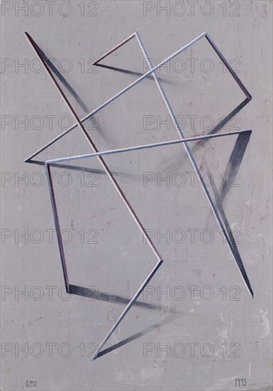 PEREZ VILLALTA GUILLERMO 1948-
LUGAR DE LAS LINEAS ORTOGONALES ENTERRADAS- 1993 - 100x70-