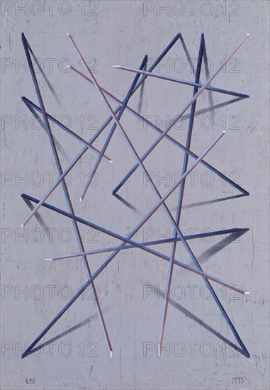 PEREZ VILLALTA GUILLERMO 1948-
LUGAR DEL ORDEN Y DEL AZAR- 1993 - 100x70- CARTON/TABLE- SERIE