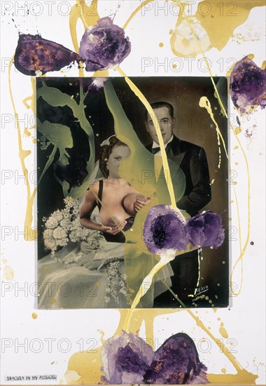 GALINDO JORGE 1964/
DRACULA IN MY ASSHOLE- 2000 100x70 cm -OLEO/COLLAGE/PAPEL
MADRID, GALERIA