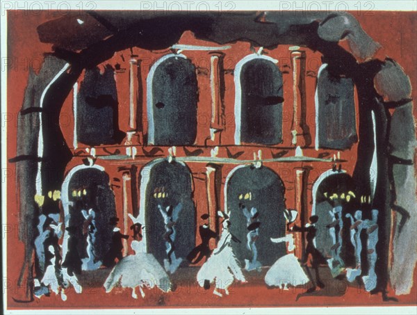BERARD CHRISTIAN
DIBUJO PARA LA ESCENOGRAFIA DE LA  "SINFONIA FANTASTICA" (1830) DE