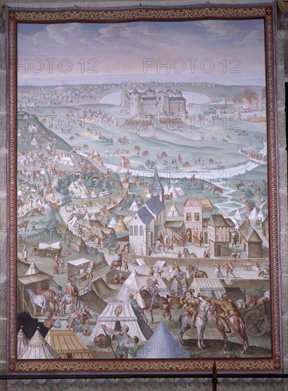GRANELLO/TAVARON/CASTELLO/CAMBIASSO
DET- BATALLA DE SAN QUINTIN (1557) - PINTURA AL FRESCO 1585-
