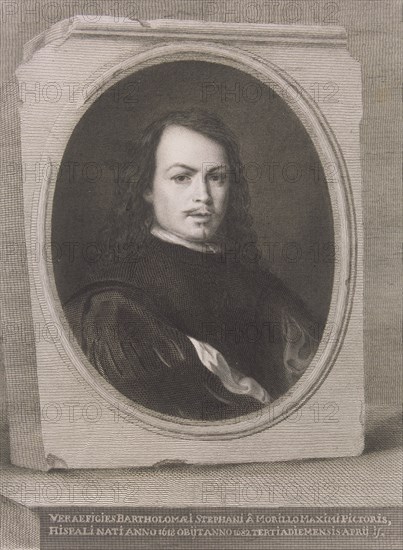 MURILLO BARTOLOME 1618/1682
GRABADO REALIZADO POR SICHLING - RETRATO DE MURILLO
MADRID, COLECCION