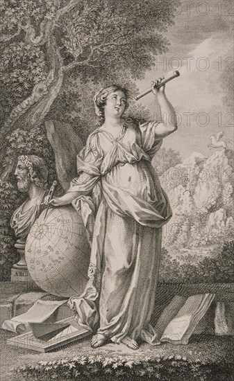 PARET Y ALCAZAR LUIS 1746/1799
URANIA MUSA DE LA ASTRONOMIA - GRABADO REALIZADO POR MORENO TEXADA