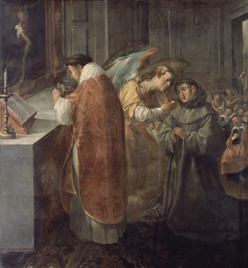HERRERA EL VIEJO FRANCISCO 1590/1655
SAN BUENAVENTURA RECIBIENDO LA COMUNION DE MANOS DE UN ANGEL