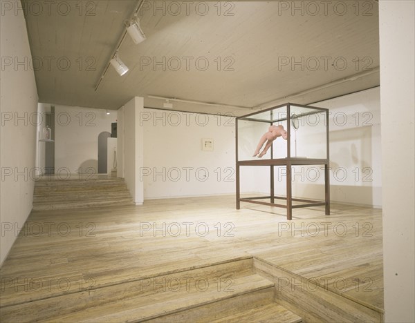 BOURGEOIS LOUISE 1911-
INTERIOR DE LA GALERIA - VITRINA CON LA ESCULTURA ARCHED FIGURE DE 1999 -
