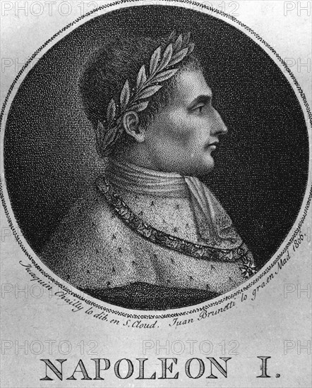 CHAILLY JOAQUIN
NAPOLEON I EMPERADOR DE LOS FRANCESES Y REY DE ITALIA - GRABADO POR JUAN BRUNETTI