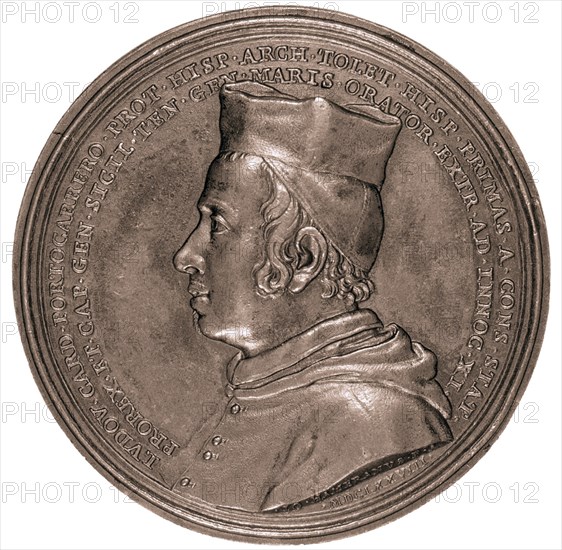 MONEDA CON LA EFIGIE DEL CARDENAL PORTOCARRERO - 1678- VIRREY DE NAPOLES Y REGENTE DE FELIPE V