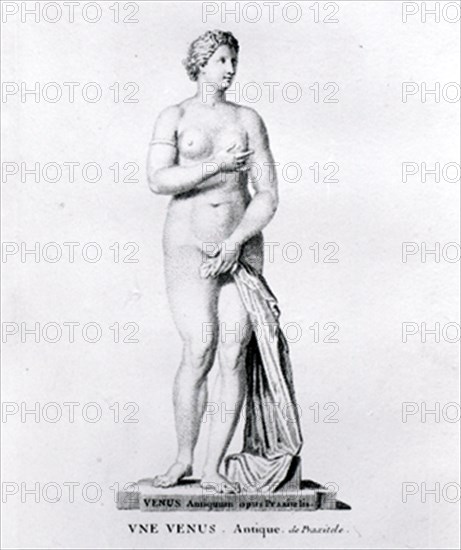 PRAXITELES 390/333 AC
ESCULTURA DE VENUS - GRABADO S XIX
MADRID, BIBLIOTECA NACIONAL
