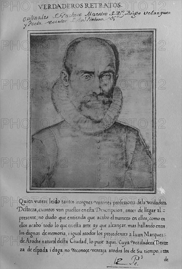 PACHECO FRANCISCO 1564/1644
JUAN MARQUEZ DE AROCHE - LIBRO DE RETRATOS DE ILUSTRES Y MEMORABLES