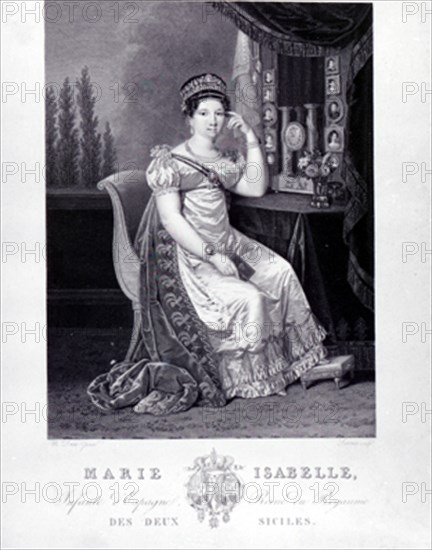 DUN N
MARIA ISABEL DE ESPAÑA - 1789/1882 - INFANTA DE ESPAÑA Y REINA DE LAS DOS SICILIAS
MADRID,