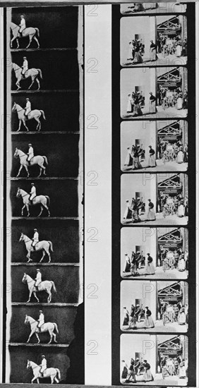 CABALLO RODADO POR MAREY Y SALIDA DE LOS OBREROS DE LA FABRICA RODADO POR LOS HERMANOS
