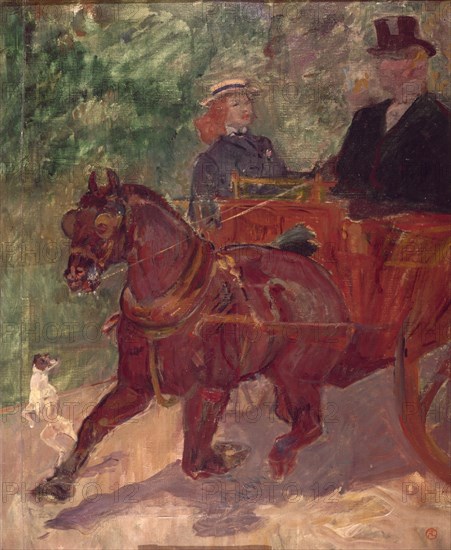 TOULOUSE LAUTREC 1864/1901
TONNEAU ATTELÉ D´ UN COB - TONELERO CONDUCIENDO UN MULO - 1900 -