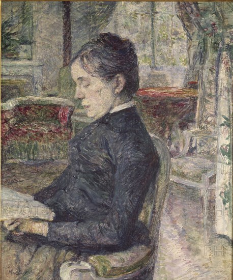 TOULOUSE LAUTREC 1864/1901
LA CONDESA DE TOULOUSE-LAUTREC EN EL SALON DEL CASTILLO DE MALROME -