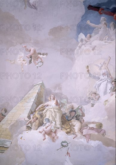 TIEPOLO GIOVANNI BATTISTA 1696/1770
SALON DEL TRONO - REPRESENTACION DE LA GRANDEZA DE LA