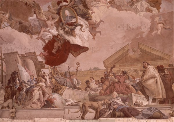 TIEPOLO GIOVANNI BATTISTA 1696/1770
ALEGORIA DE EUROPA - FRESCO - 1753
WURZBURG, RESIDENCIA DEL