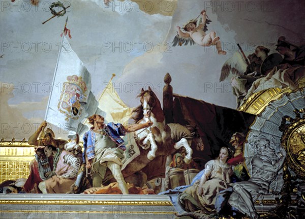 TIEPOLO GIOVANNI BATTISTA 1696/1770
SALON DEL TRONO - REPRESENTACION DE LA GRANDEZA DE LA