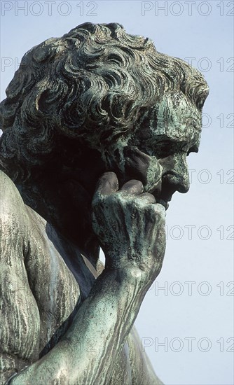 PIGALLE JEAN BAPTISTE 1714/85
EL CIUDADANO FELIZ - DETALLE - ESCULTURA EN BRONCE - S XVIII
REIMS,