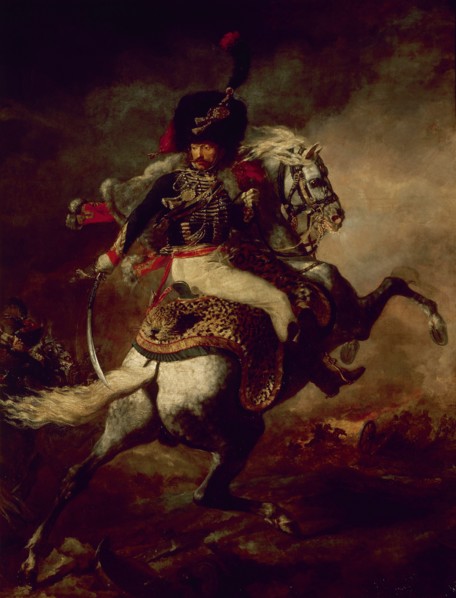 GERICAULT, THEODORE. OFICIAL DE CAZADORES DE LA GUARDIA IMPERIAL A LA CARGA - 1812 -  292x194 - ROMANTICISMO FRANCES