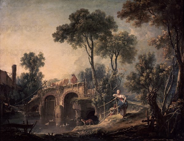 BOUCHER FRANÇOIS 1703/70
EL PUENTE - S XVIII - O/L - ROCOCO FRANCES
PARIS, MUSEO