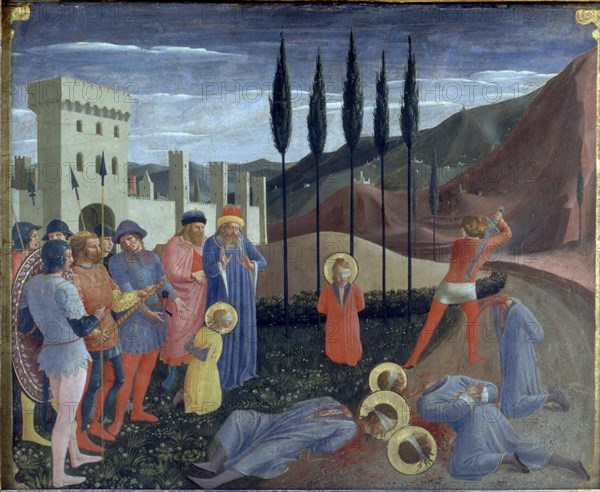 FRA ANGELICO 1400/1455
MARTIRIO DE SAN COSME Y SAN DAMIAN- 1438-1440- 37,3x46,1- PREDELA DEL