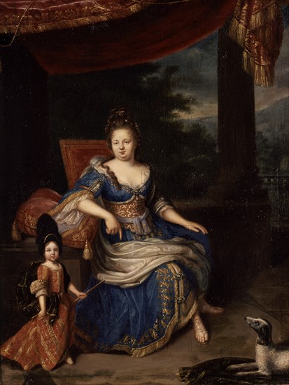 NETSCHER CONSTANTIN 1668/1723
PRINCESA PALATINA MADRE DEL REGENTE FELIPE II DUQUE DE ORLEANS - S