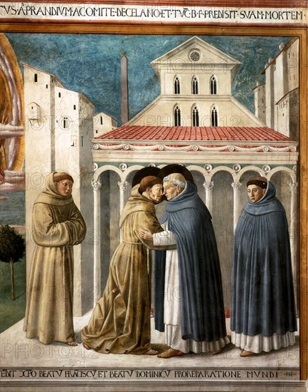 GOZZOLI BENOZZO 1420-1497
REENCUENTRO DE SAN FRANCISCO Y DE SANTO DOMINGO - (REENCUENTRO