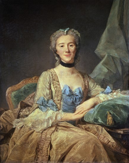 PERRONEAU JEAN BAPTISTE 1715/83
RETRATO DE MADAME SORQUAINVILLE - 1749 - O/L - BARROCO