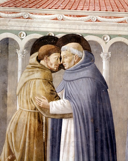 GOZZOLI BENOZZO 1420-1497
REENCUENTRO DE SAN FRANCISCO Y DE SANTO DOMINGO - (REENCUENTRO
