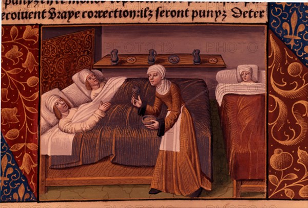 ORDENANZAS DE CRISTIANOS-HABITACION DE HOSPITAL-4223-VITELA 356 FOLIO E 8 IMPRESOR  ANTOINE