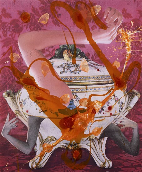 GALINDO JORGE 1964/
FANTASIA BOUQUET(ROSA) I- 2003- TECNICA MIXTA SOBRE TELA  200x165 cm
MADRID,