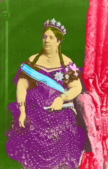 ORONOZ JORGE
D- RETRATO DE ISABEL II - FOTOGRAFIA DE MARIEZCURRENA COLOREADA POR JORGE