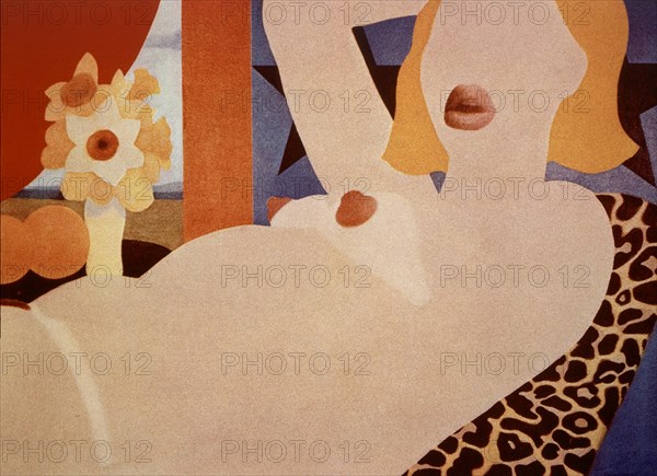 WESSELMANN TOM 1931/
R- GRAN DESNUDO AMERICANO - 1964 - ACRILICO Y COLLAGE SOBRE TABLA -