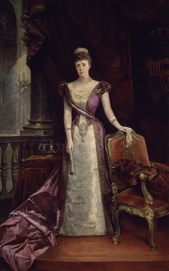 ALVAREZ CATALA LUIS 1836/1901
RETRATO DE MARIA CRISTINA DE HABSBURGO 1858/1929- REINA