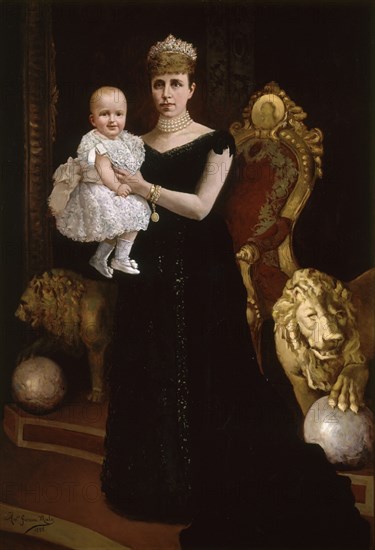GARCIA MALO ANTONIO
RETRATO DE REINA REGENTE MARIA CRISTINA DE HABSBURGO CON ALFONSO XIII EN