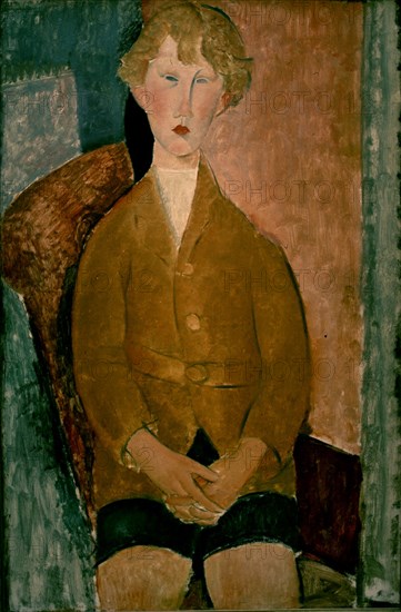 MODIGLIANI AMEDEO 1884/1920
RETRATO DE MUCHACHO SENTADO
TEXAS, MUSEO DE ARTE
EEUU