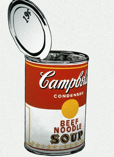 Warhol, boîte de soupe Campbell